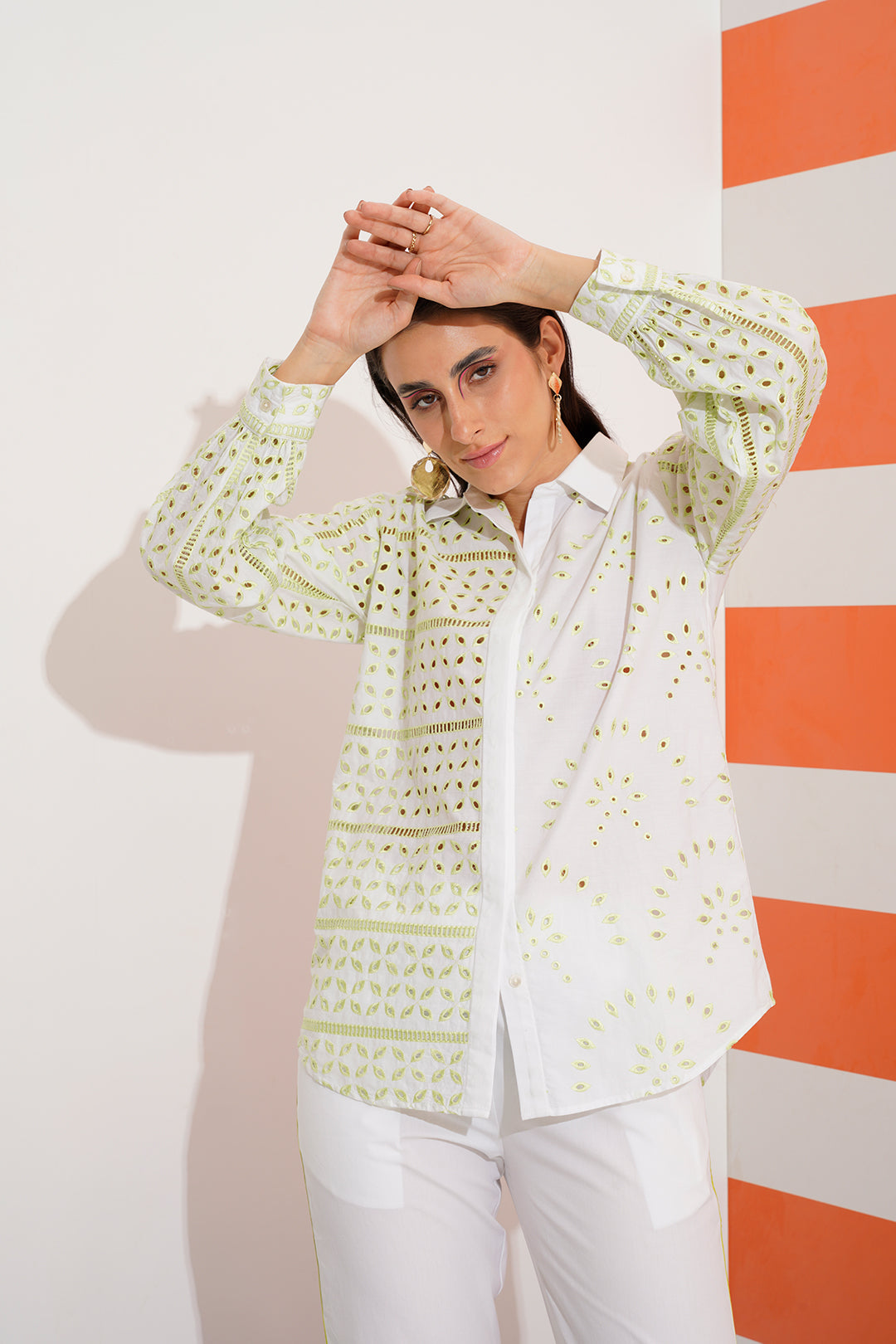 Cleo Shirt with Cut work Embroidery